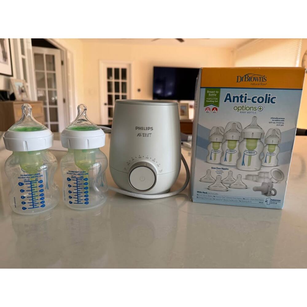 Phillips Advent Baby Bottle Warmer and Dr. Browns Bottles